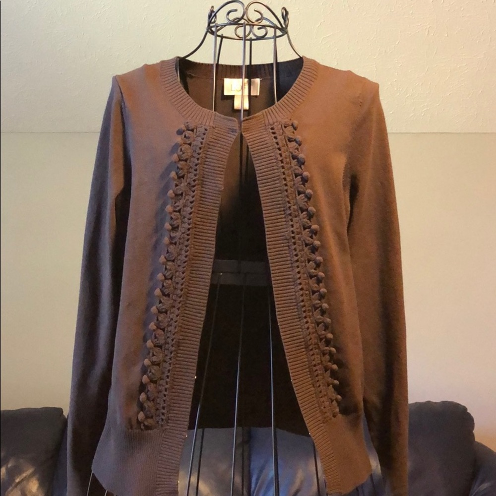 Loft Brown cardigan size small